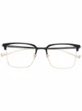 Masunaga square-frame glasses - Black