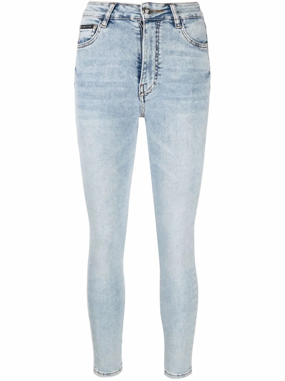 

Philipp Plein skinny jeans PP Duck - Azul