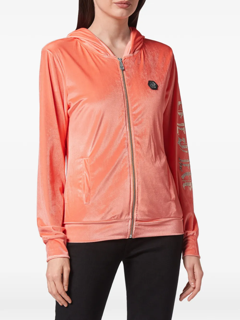  Philipp Plein Hoodie Mit Logo   Rosa 