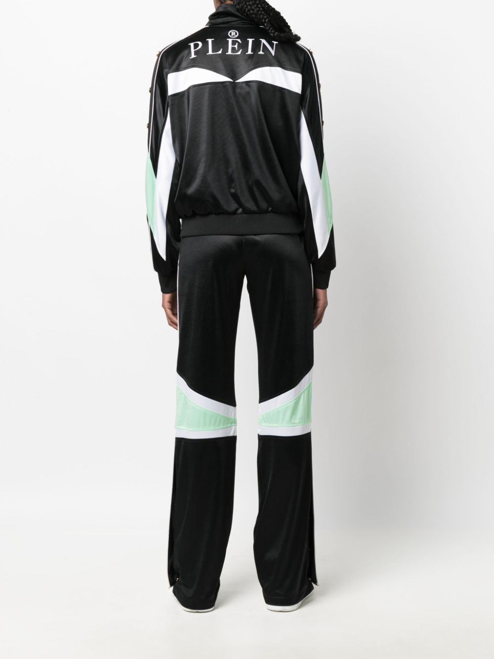 Philipp Plein logo-embroidered striped tracksuit set Women