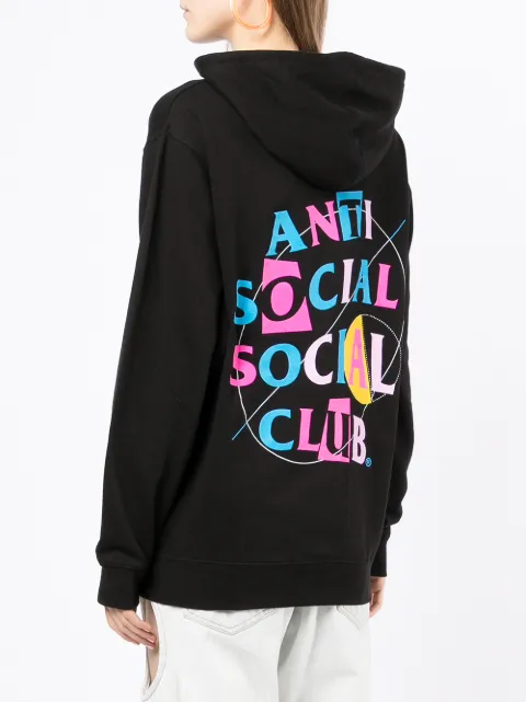 anti social club rainbow moletom com capuz