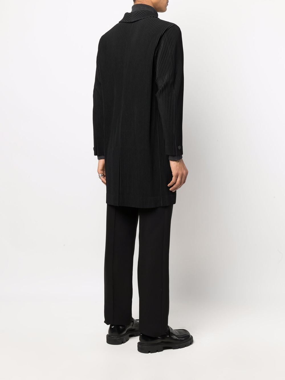 фото Homme plissé issey miyake single-breasted pleated coat