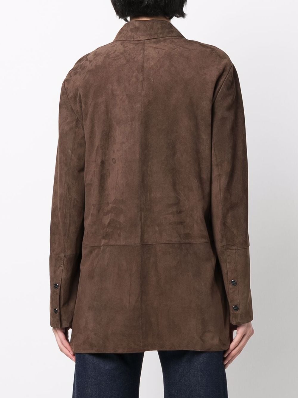 Shop 's Max Mara Long-sleeve Textured Shirt In Brown