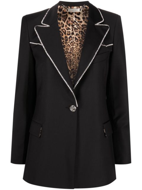 Philipp Plein crystal-embellished single-breasted blazer Women