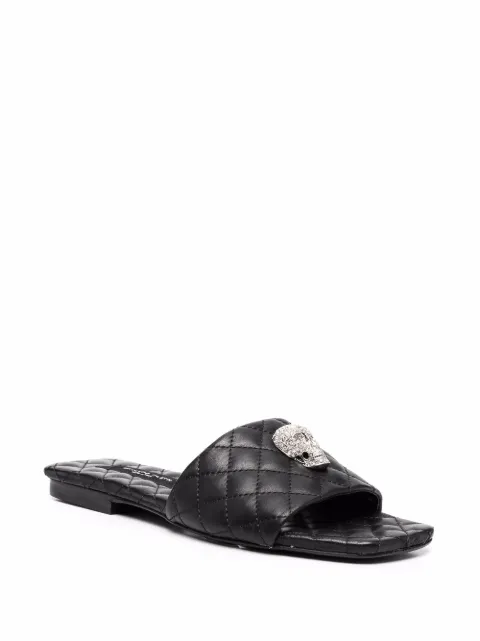 Philipp Plein crystal-skull flat sandals PABSWSA0512PLE010N - 1