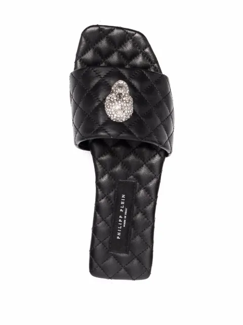 Philipp Plein crystal-skull flat sandals PABSWSA0512PLE010N - 3