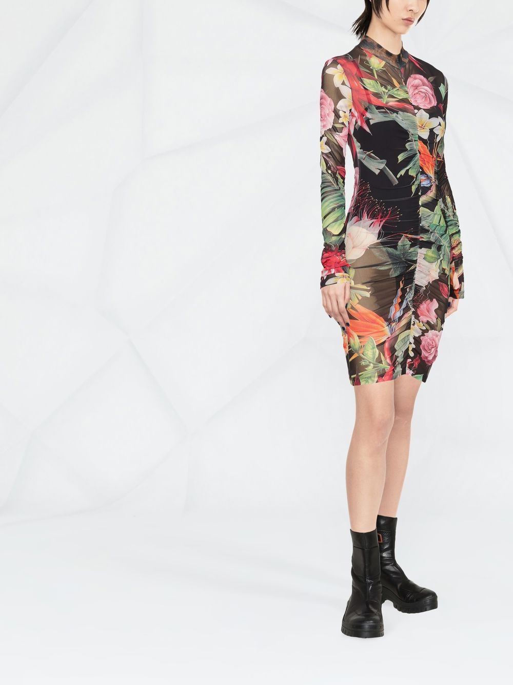 Philipp Plein floral-print short dress Women