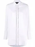 Philipp Plein crystal-embellished cotton shirt - White