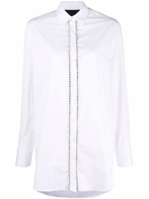 Philipp Plein camisa con detalles de cristales 