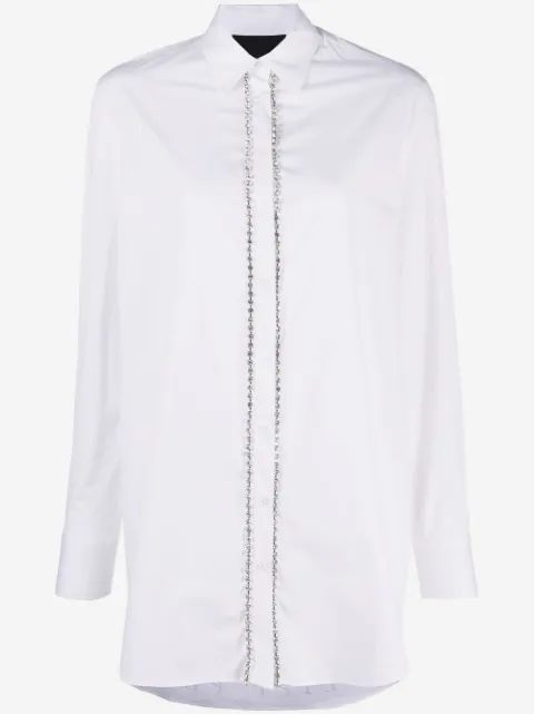 Philipp Plein camisa con detalles de cristales 