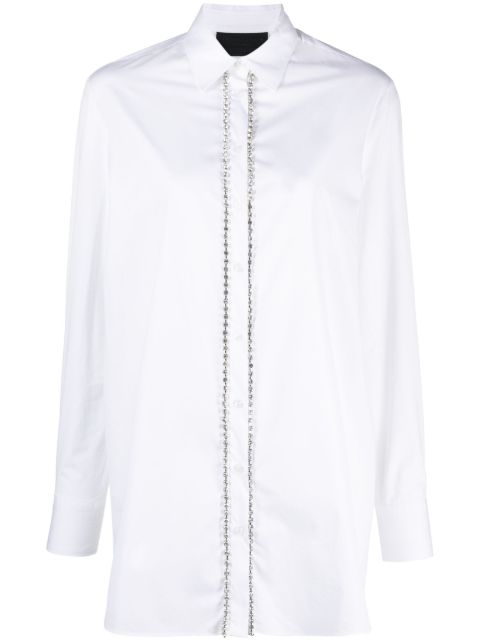 Philipp Plein crystal-embellished cotton shirt Women