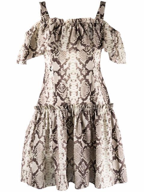 Philipp Plein python-print mini dress Women