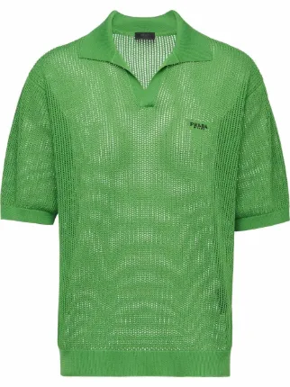 Prada open-knit Polo Shirt - Farfetch