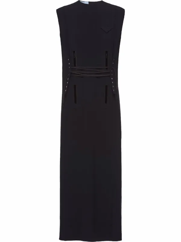 ワンピースその他 Prada Black midi dress with lace details 17802623_37433205_600.jpg