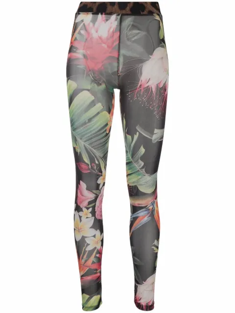 Philipp Plein leggins con estampado floral