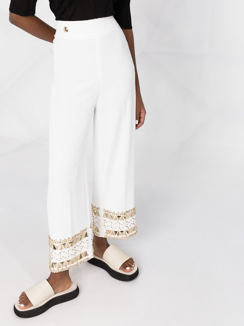 Philipp Plein Cady gold-studded trousers Women