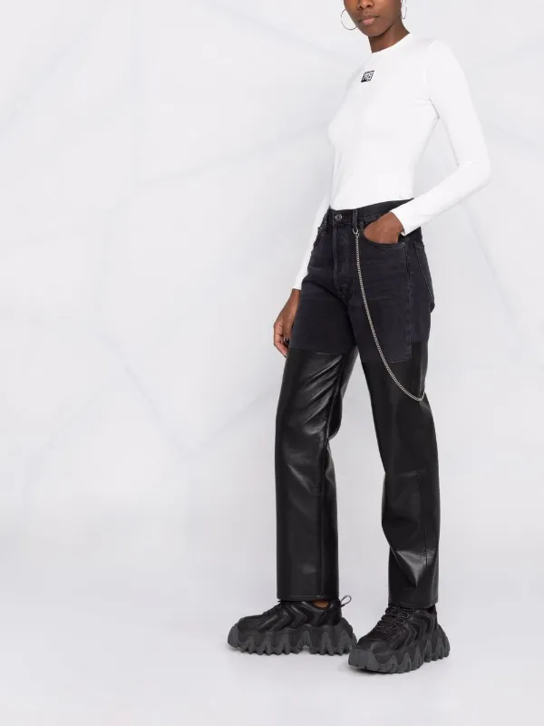 Alexander Wang logo-print long-sleeve T 