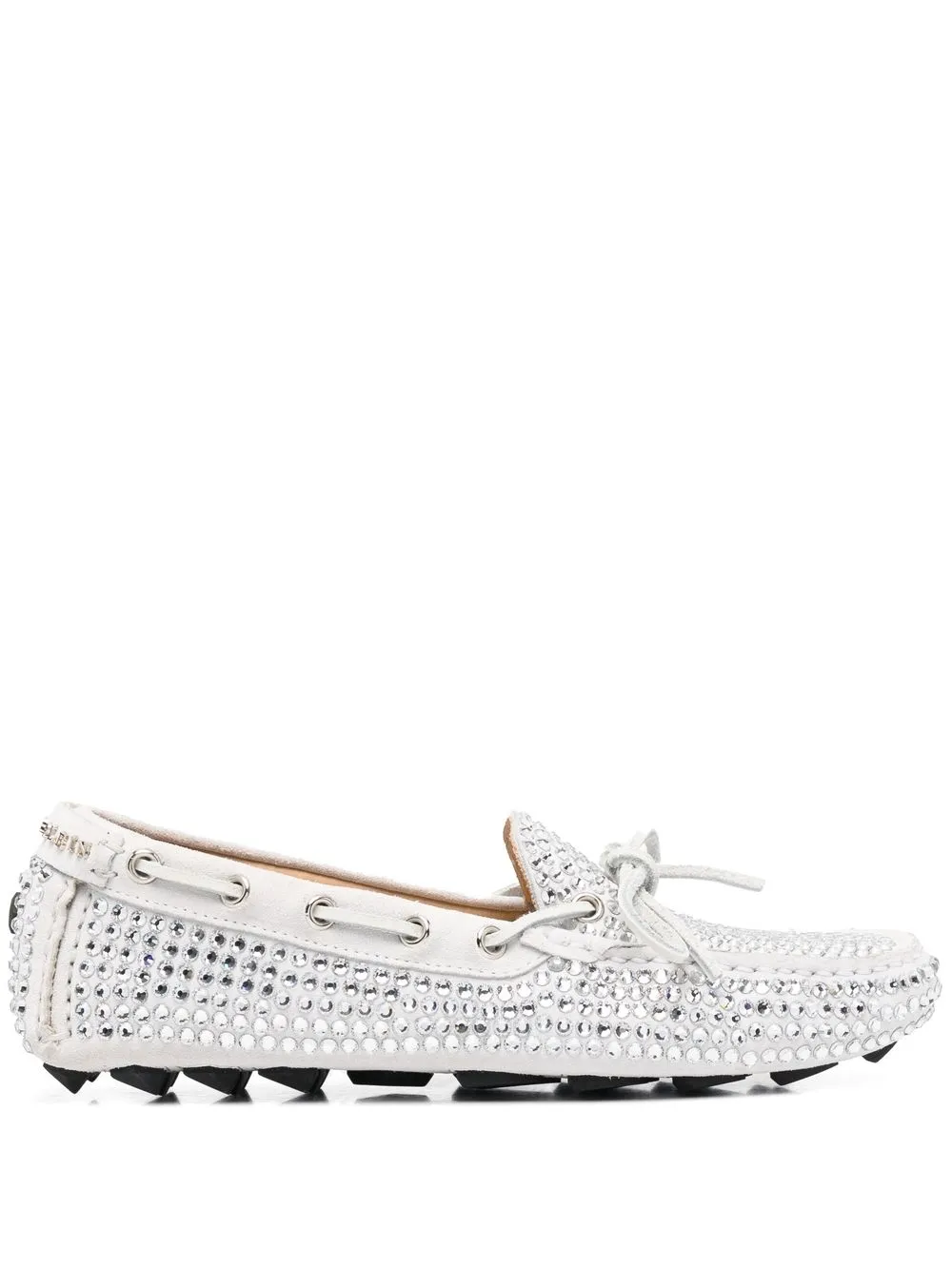 

Philipp Plein spike-embellished flat moscassin - Grey