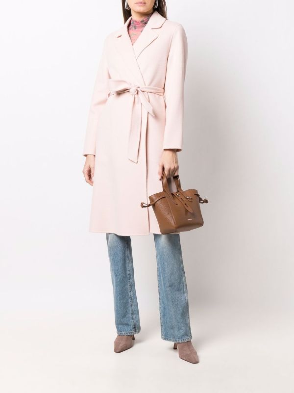 lipsy wool blend belted coat