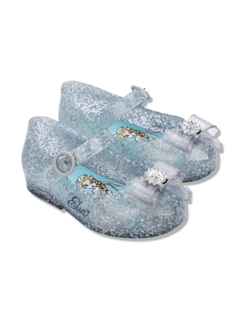 Mini Melissa flats fruncidas con estampado Elsa