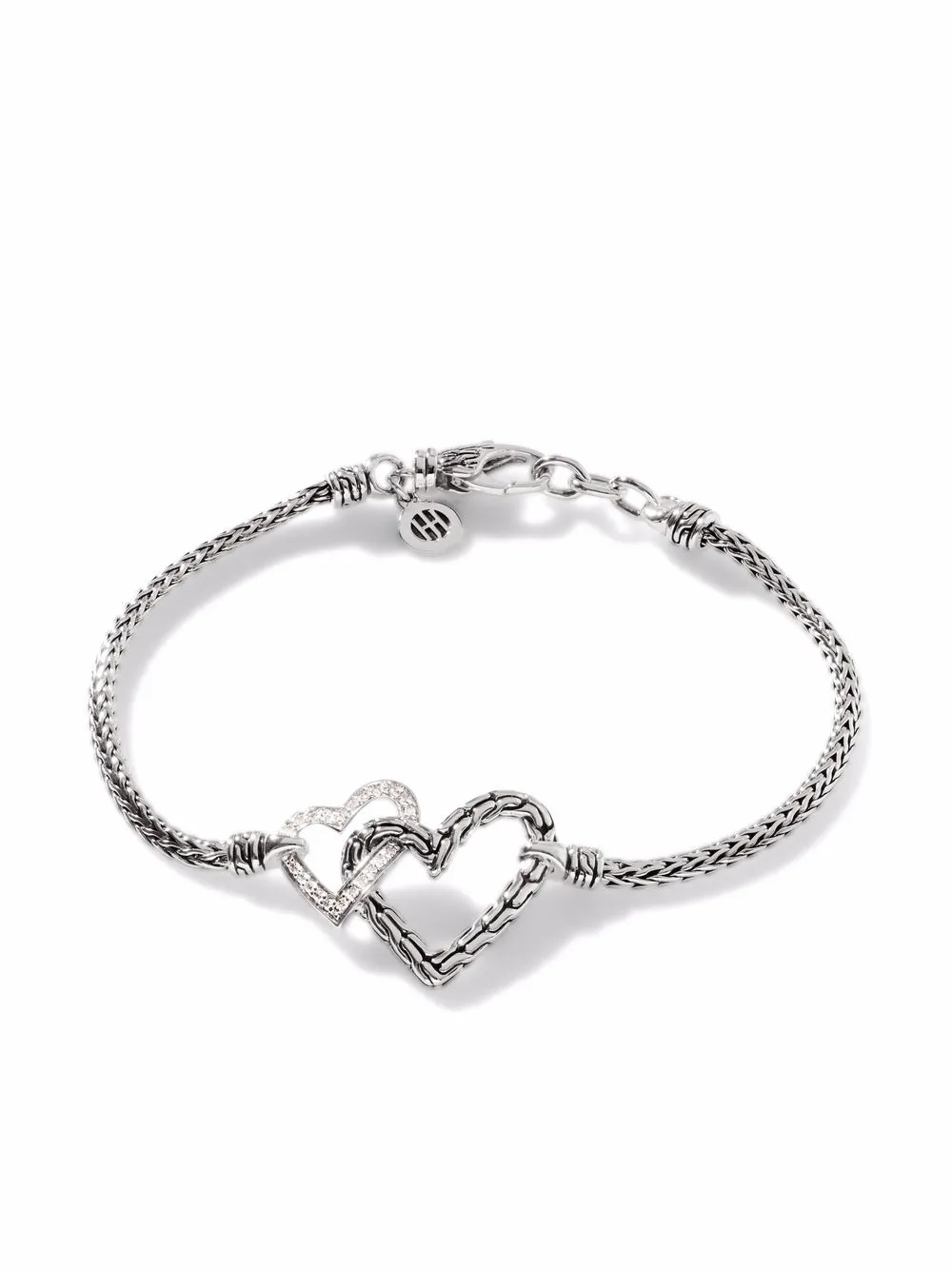 

John Hardy pulsera Classic Chain Manah con diamantes en pavé - Plateado