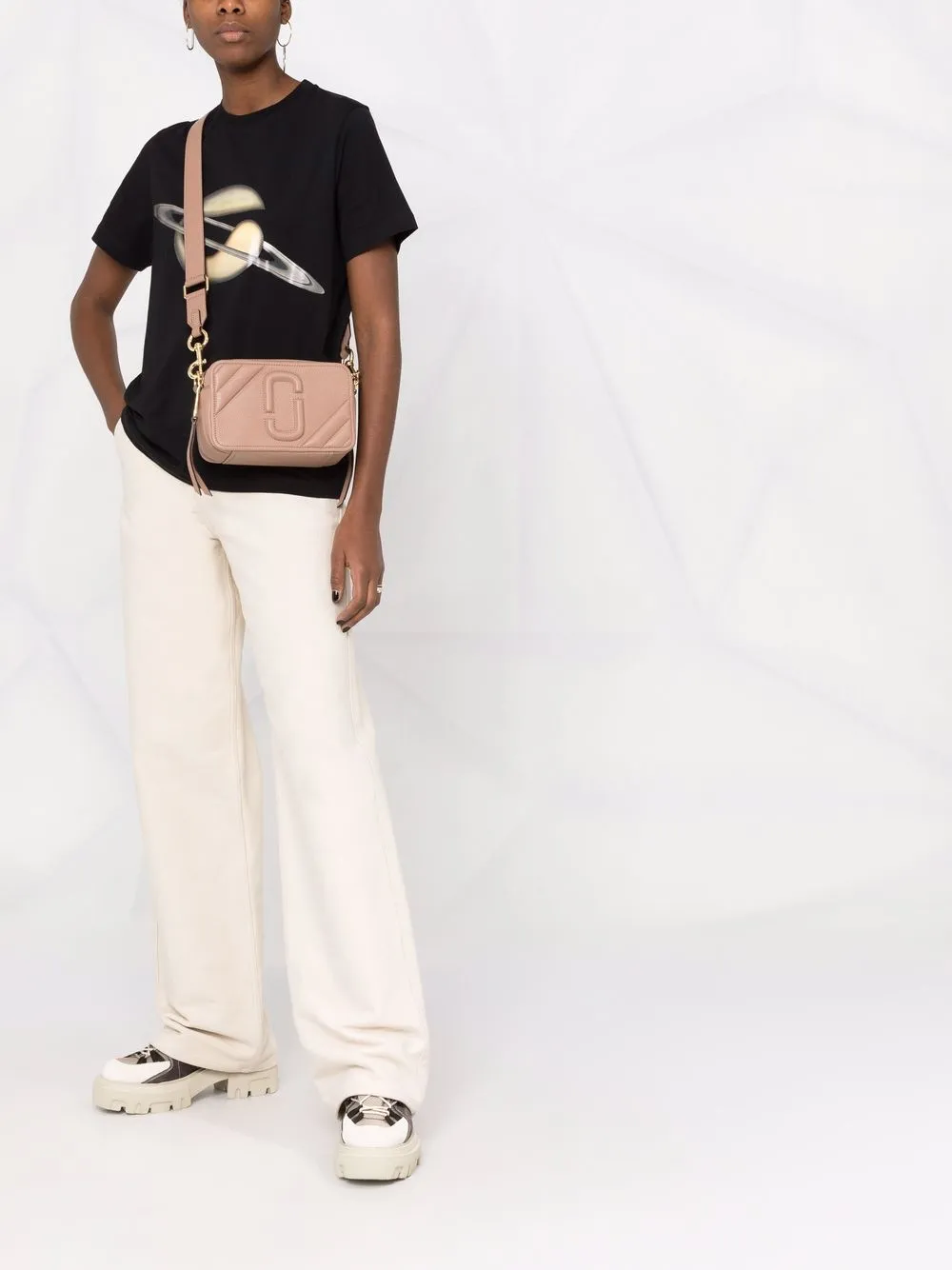 Marc Jacobs The Snapshot Crossbody Bag In Neutral