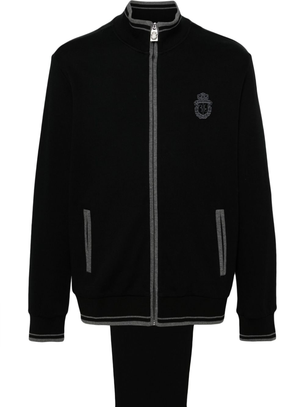 Billionaire Logo-embroidered Jersey Tracksuit In Black