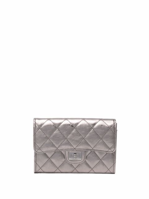 Cheap HOT SALE CHANEL 2007 Mademoiselle diamond-quilted wallet Women