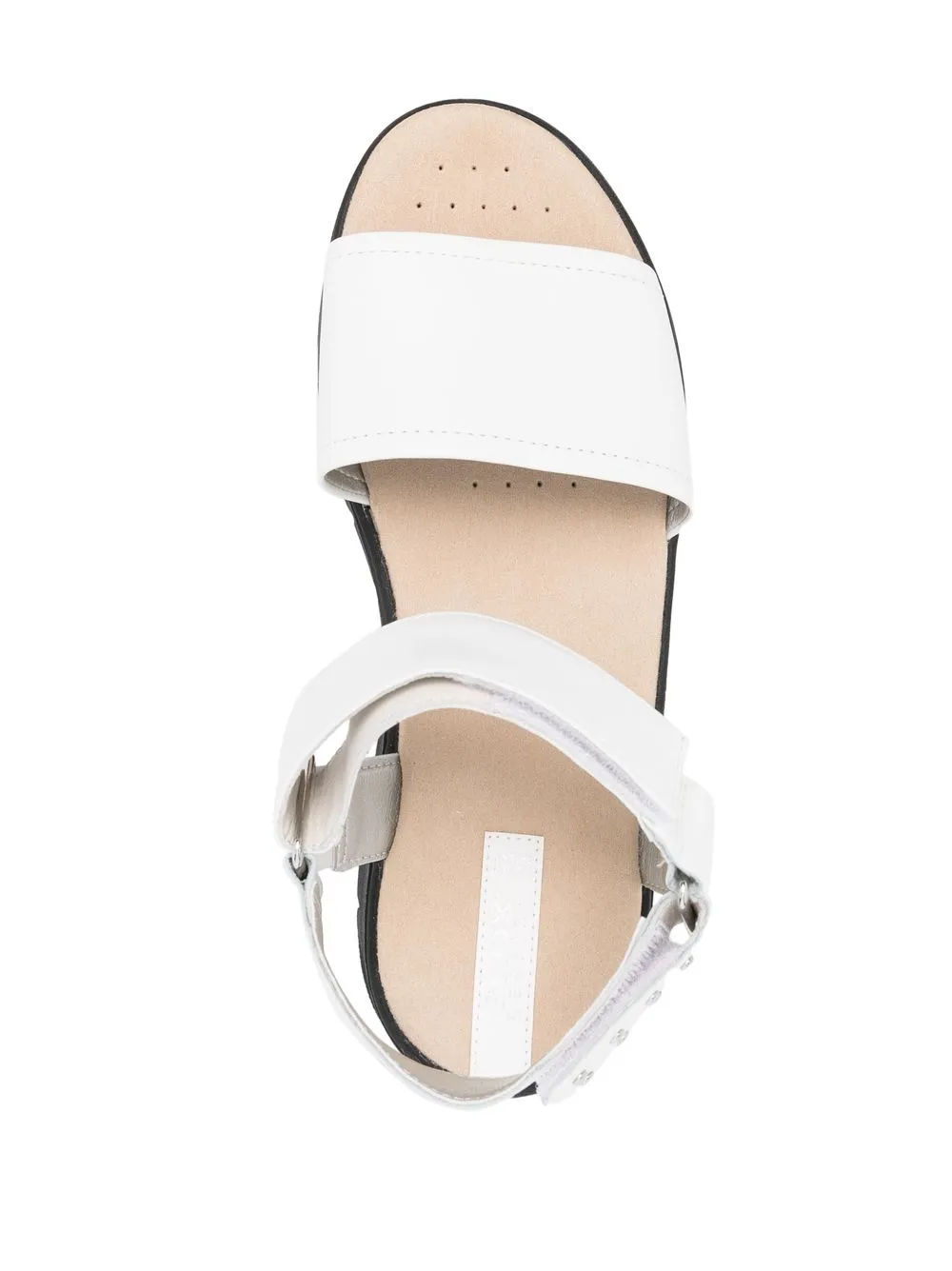 Geox Dandra Open-toe Leather Sandals In White