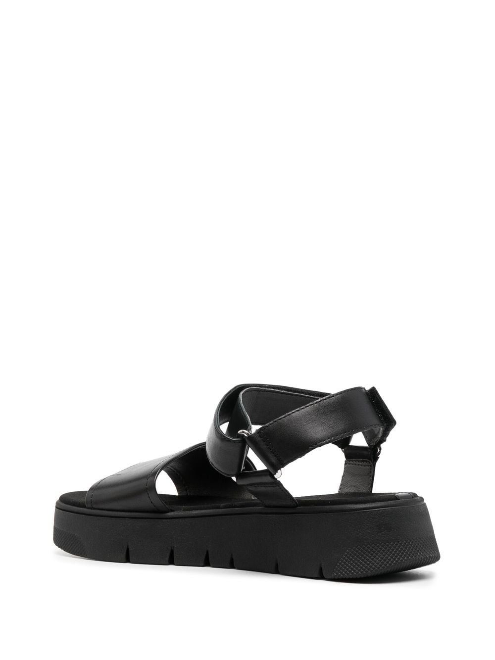 Geox Dandra Open-toe Leather Sandals In Black | ModeSens