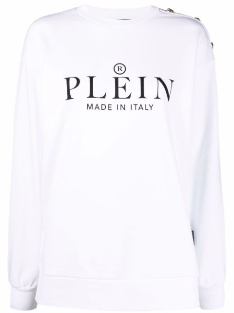 Philipp Plein logo-print crew neck sweatshirt Women