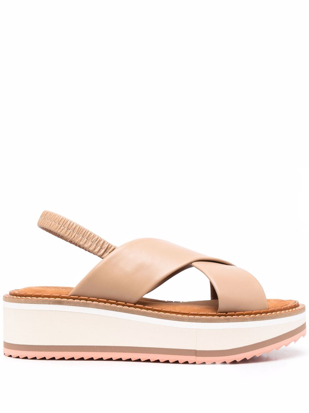 фото Clergerie criss-cross leather sandals