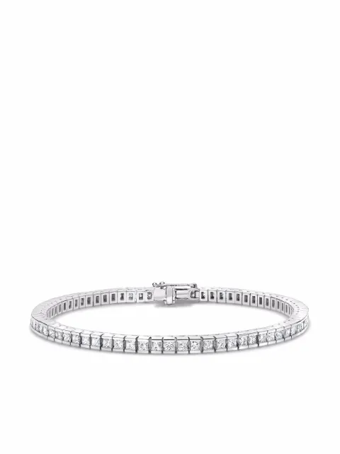 Pragnell pulsera Princess Cut en oro blanco de 18kt con diamantes