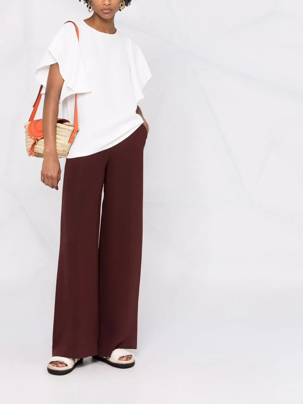 Fabiana Filippi Blouse met ruchemouwen - Wit