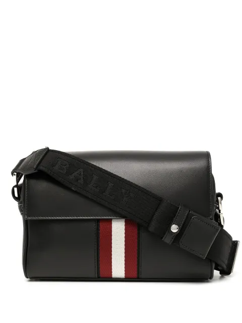 Bally شنطة ماسنجر جلد مزينة بخطوط