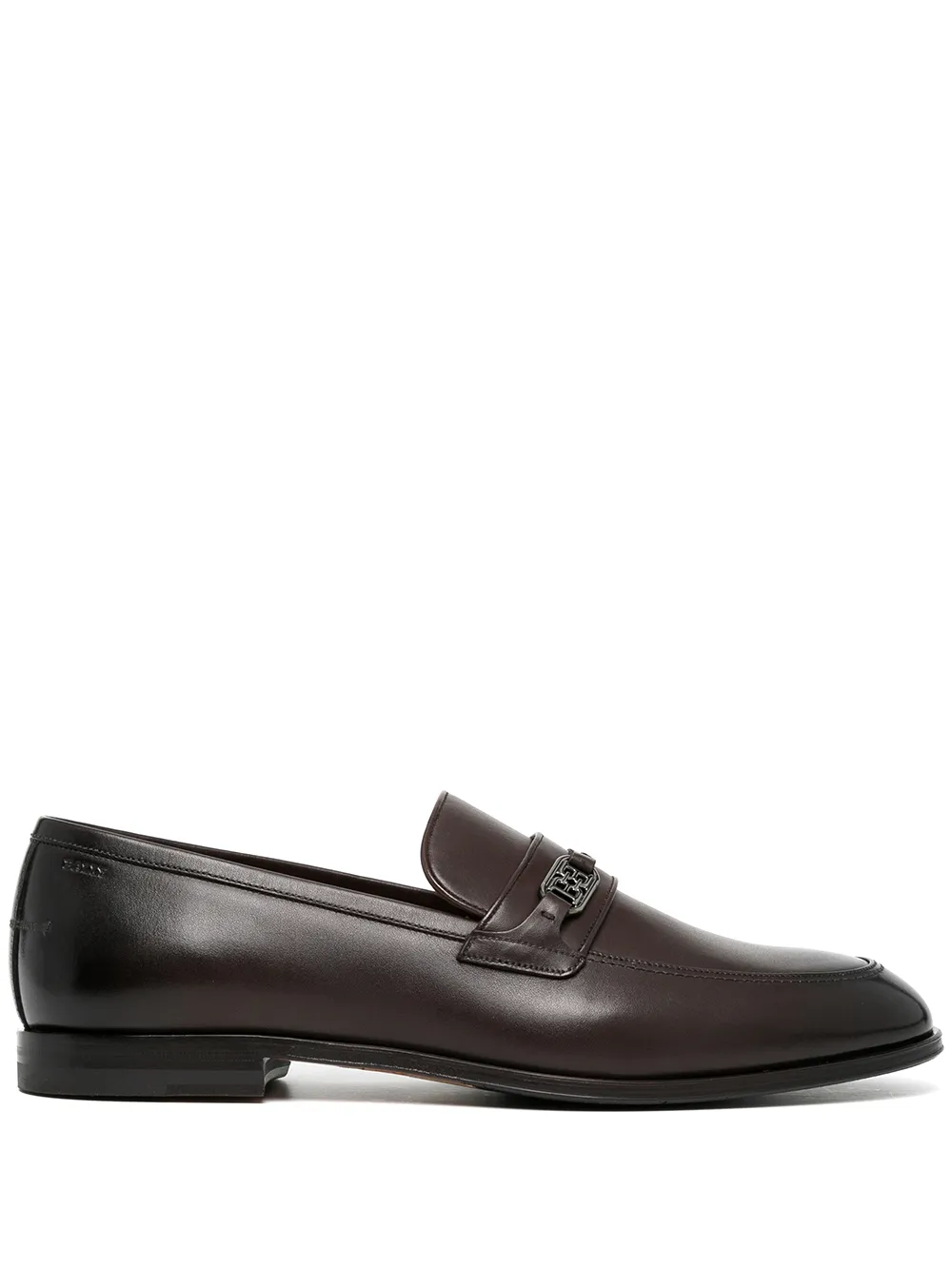 

Bally logo-plaque leather loafers - Brown