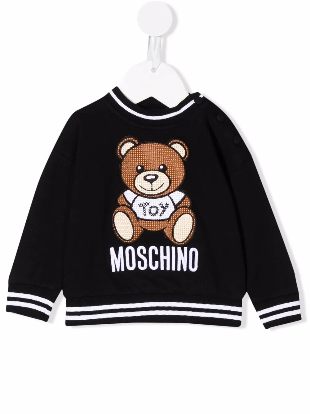 

Moschino Kids sudadera con logo bordado - Negro