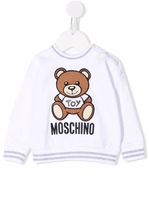 moschino kids logo刺绣卫衣