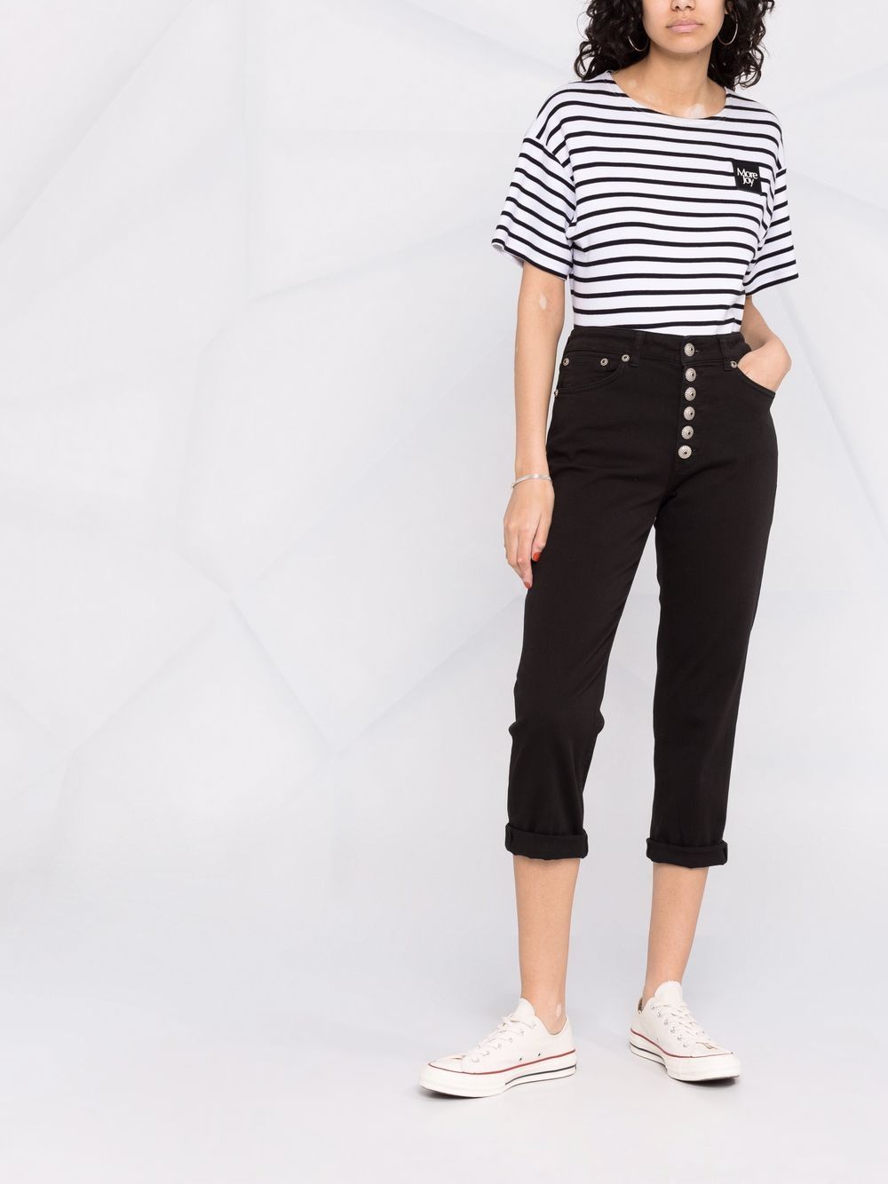 DONDUP Cropped broek - Zwart