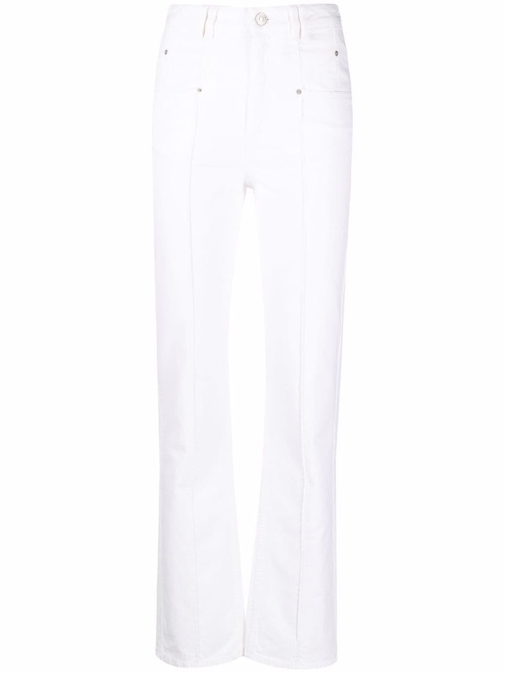 

Isabel Marant seam detailed bootcut jeans - White