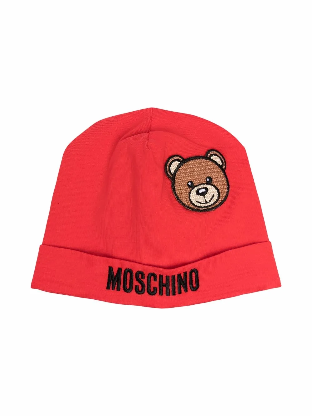 

Moschino Kids gorro con motivo Teddy Bear - Rojo