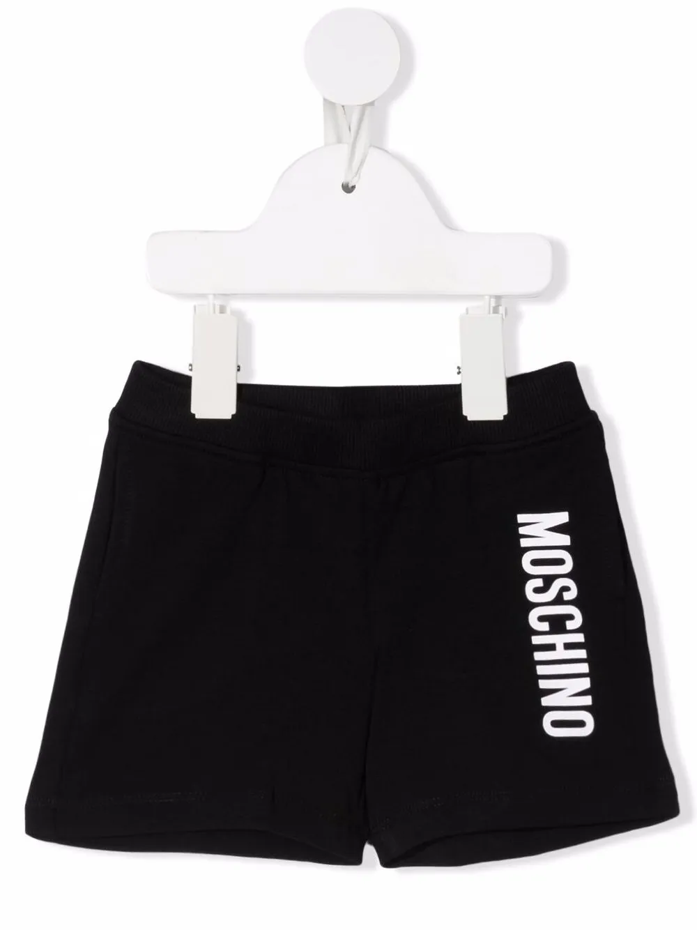 

Moschino Kids shorts deportivos con logo estampado - Negro