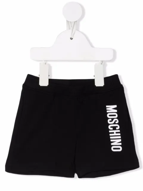 Moschino Kids logo-print track shorts