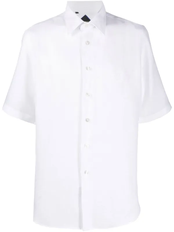 Billionaire Italian Couture White Oxford good Cloth Boys Dress Shirt X-Small