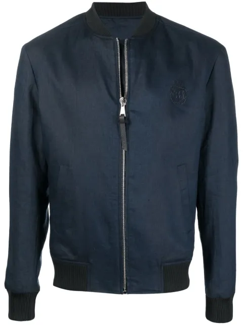 Billionaire veste bomber zippée à motif poitrine 