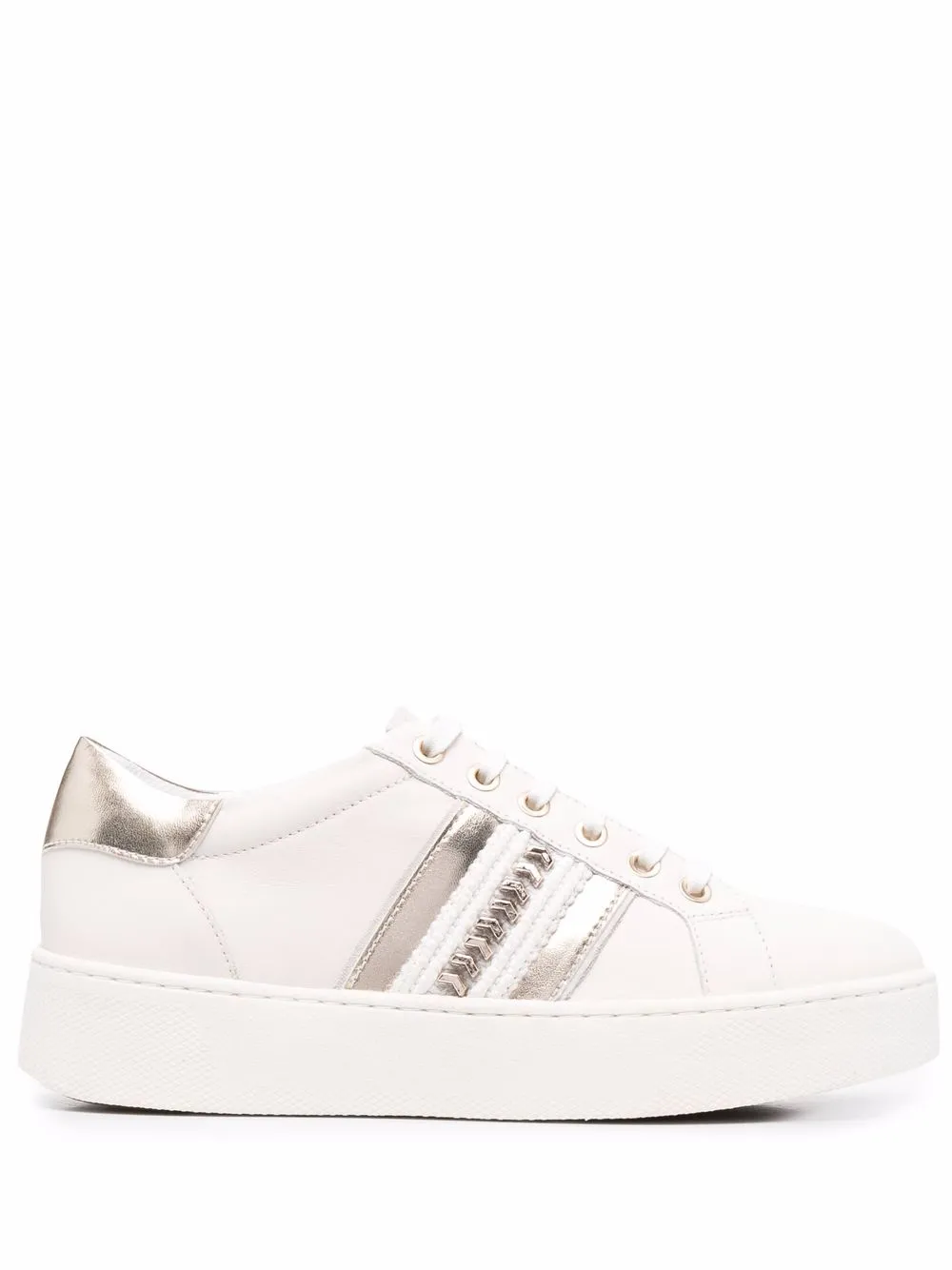 

Geox Skyely leather trainers - Neutrals