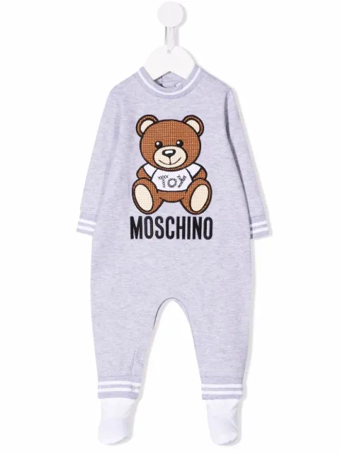 Moschino Kids بيجامة بطبعة شعار الماركة
