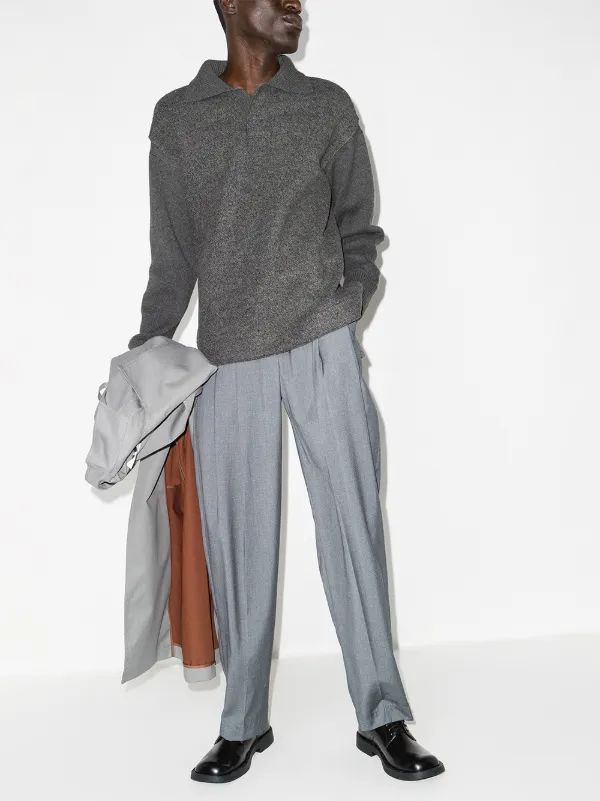 Zegna spread-collar Wool Jumper - Farfetch