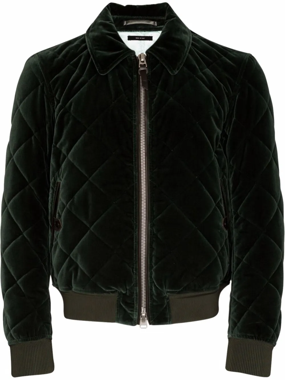 

TOM FORD quilted velvet bomber jacket - Green