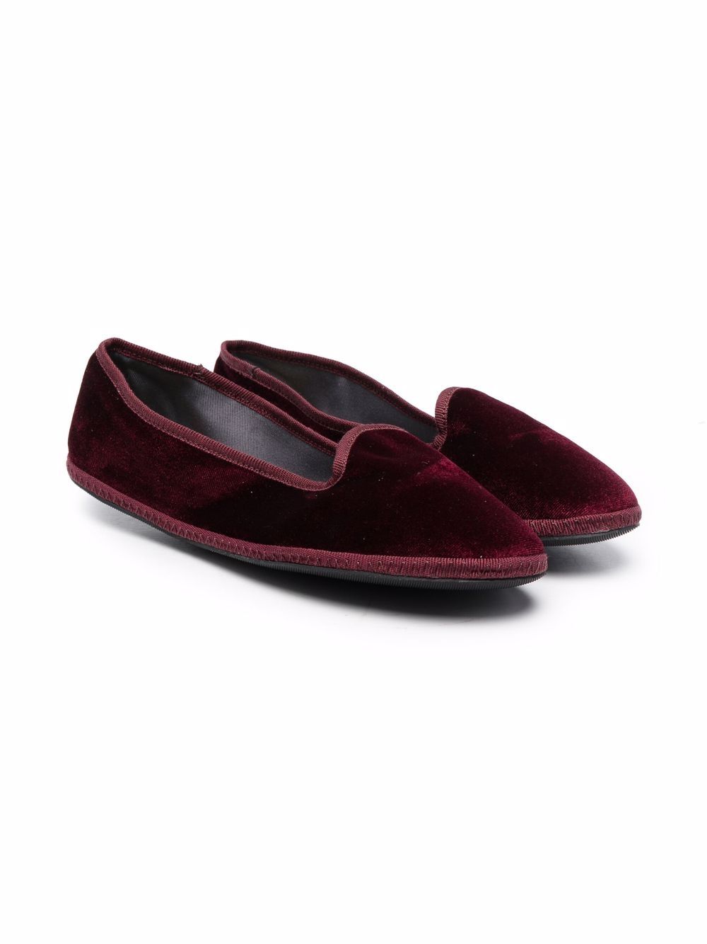 

Siola TEEN slip-on velvet loafers - Red